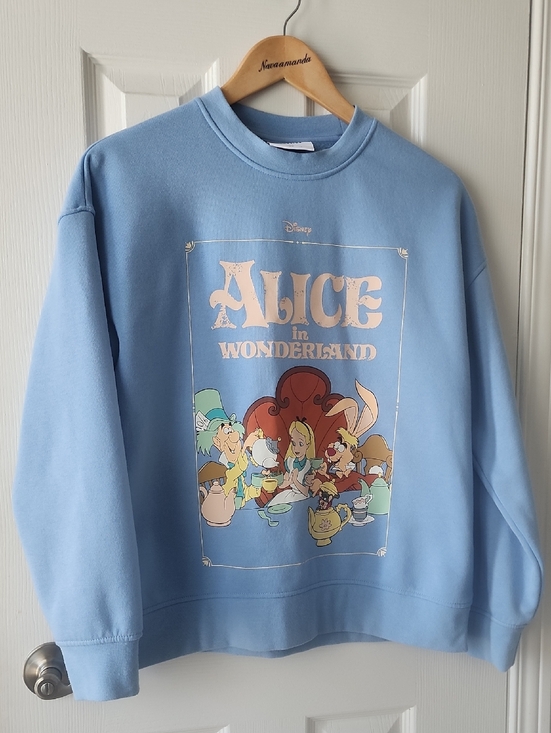 Disney Tops - Primark x Disney Alice in Wonderland Sky Blue Graphic Crewneck